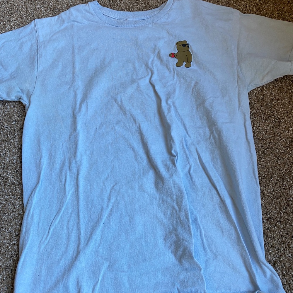 Blue Riot Society T-Shirt with Bear Graphic